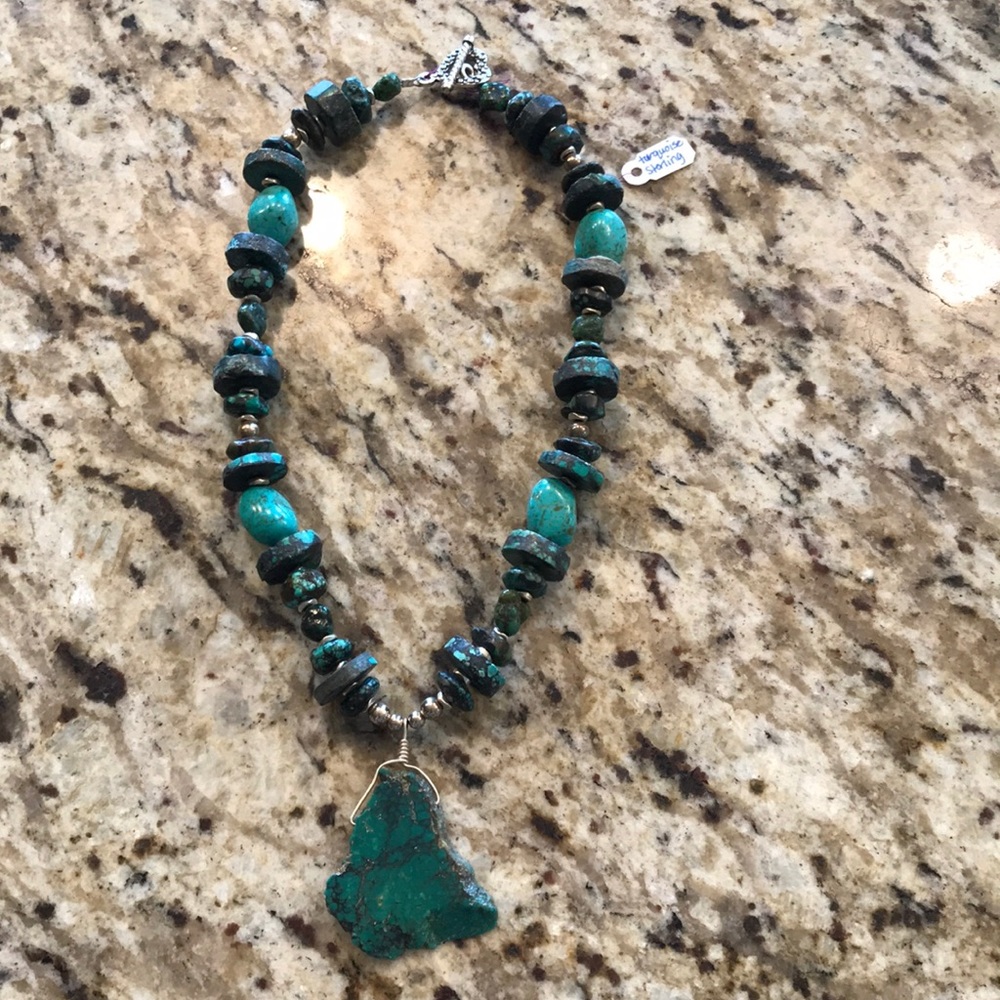 ALL REAL TQ NECKLACE! Sterling components
